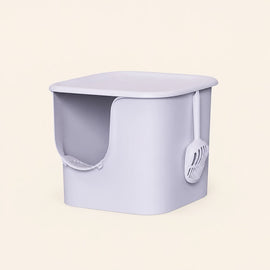 Large Semi-Enclosed Cat Litter Box