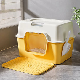 Large Enclosed Cat Litter Box for Cats Up to 22 lb