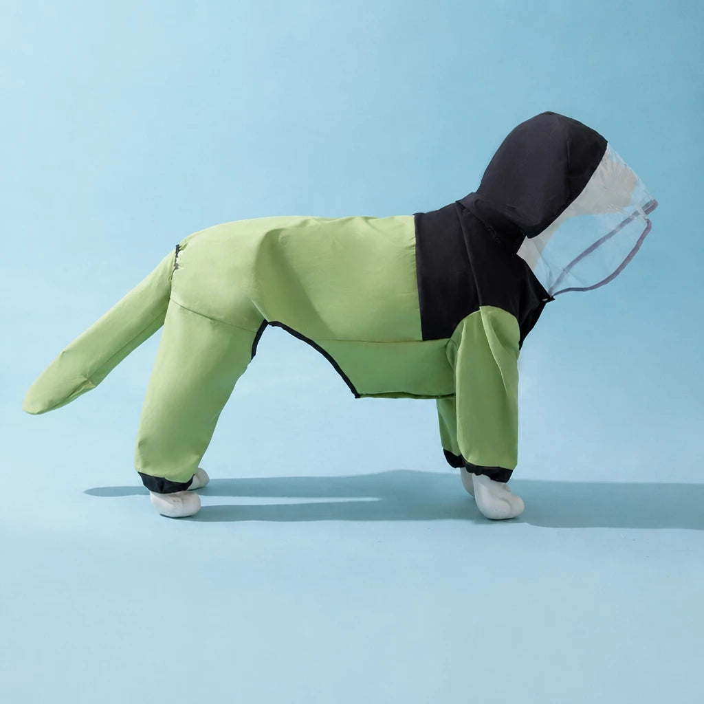 Full-Coverage Waterproof Raincoat for Medium to Large Dogs