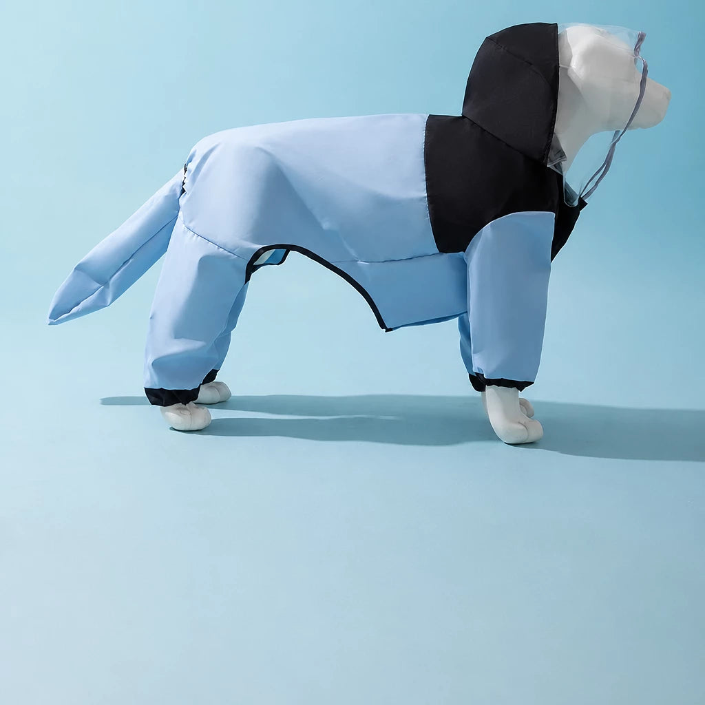 Full-Coverage Waterproof Raincoat for Medium to Large Dogs