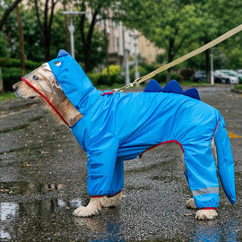 Full-Coverage Waterproof Raincoat for Medium to Large Dogs