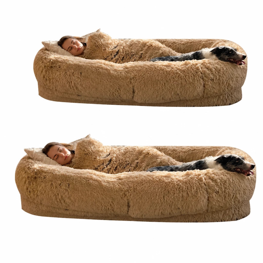 Extra-Large Washable Plush Pet Bed for Dogs and Cats