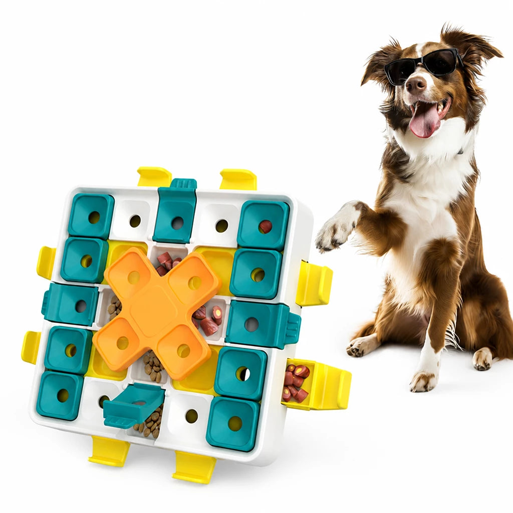 Interactive Dog Treat-Dispensing Puzzle Cube Toy