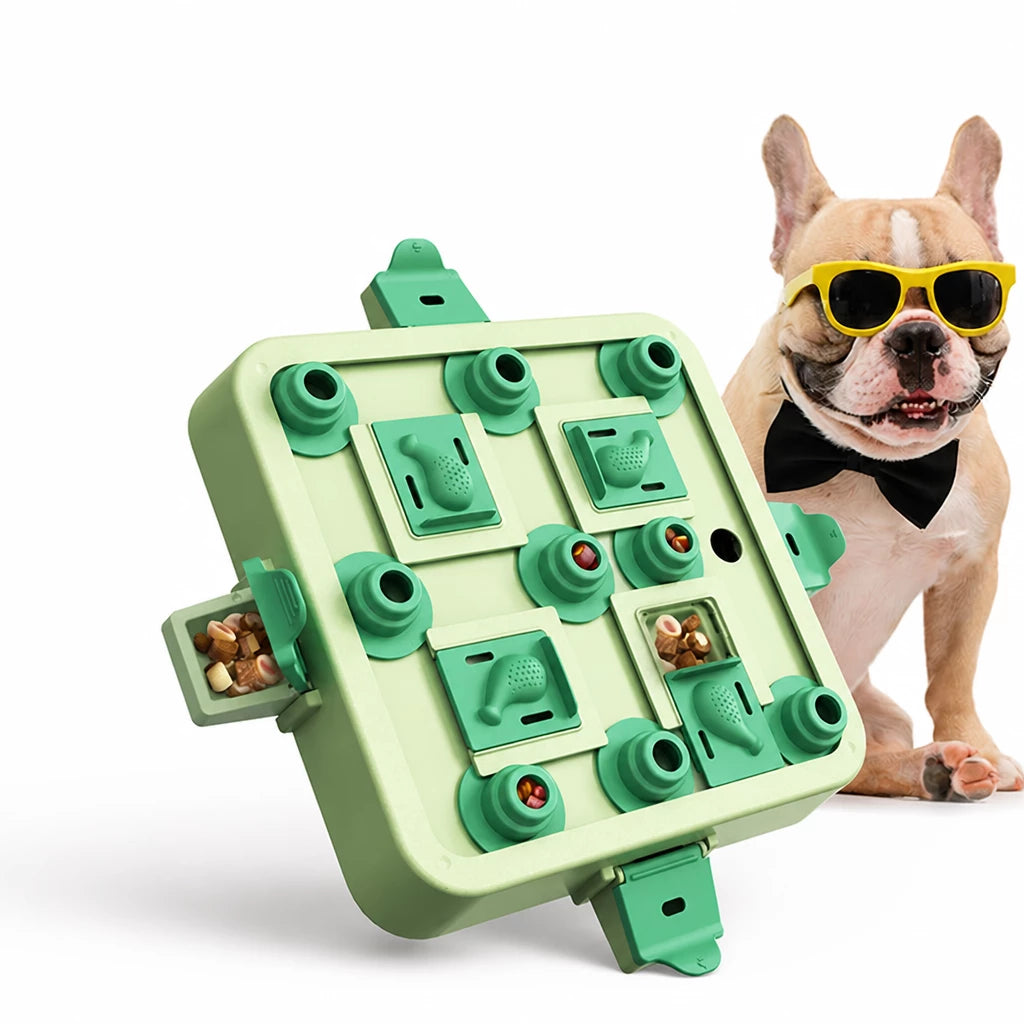Interactive Dog Treat-Dispensing Puzzle Cube Toy