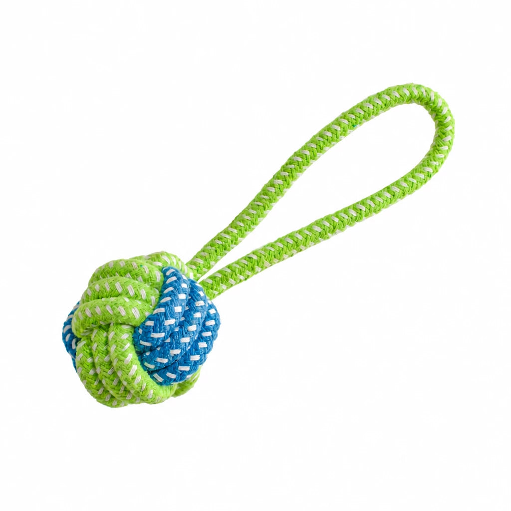 Rope Dog Tug Toy with Treat-Dispensing Ball for Medium and Large Dogs