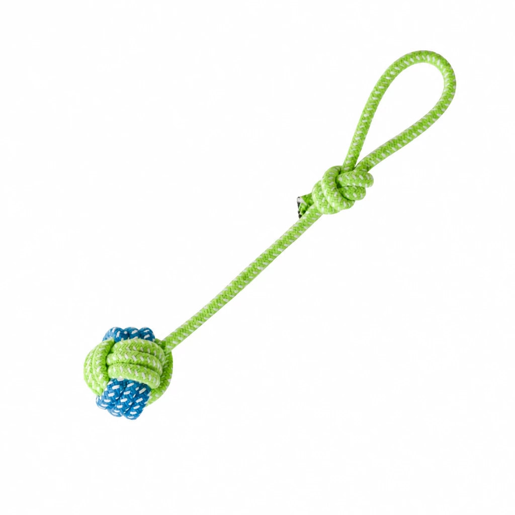 Rope Dog Tug Toy with Treat-Dispensing Ball for Medium and Large Dogs