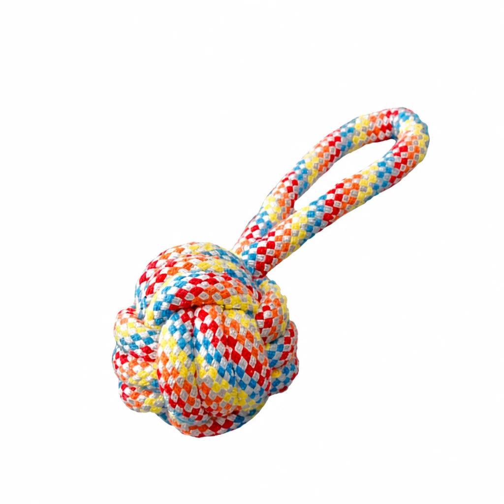 Rope Dog Tug Toy with Treat-Dispensing Ball for Medium and Large Dogs