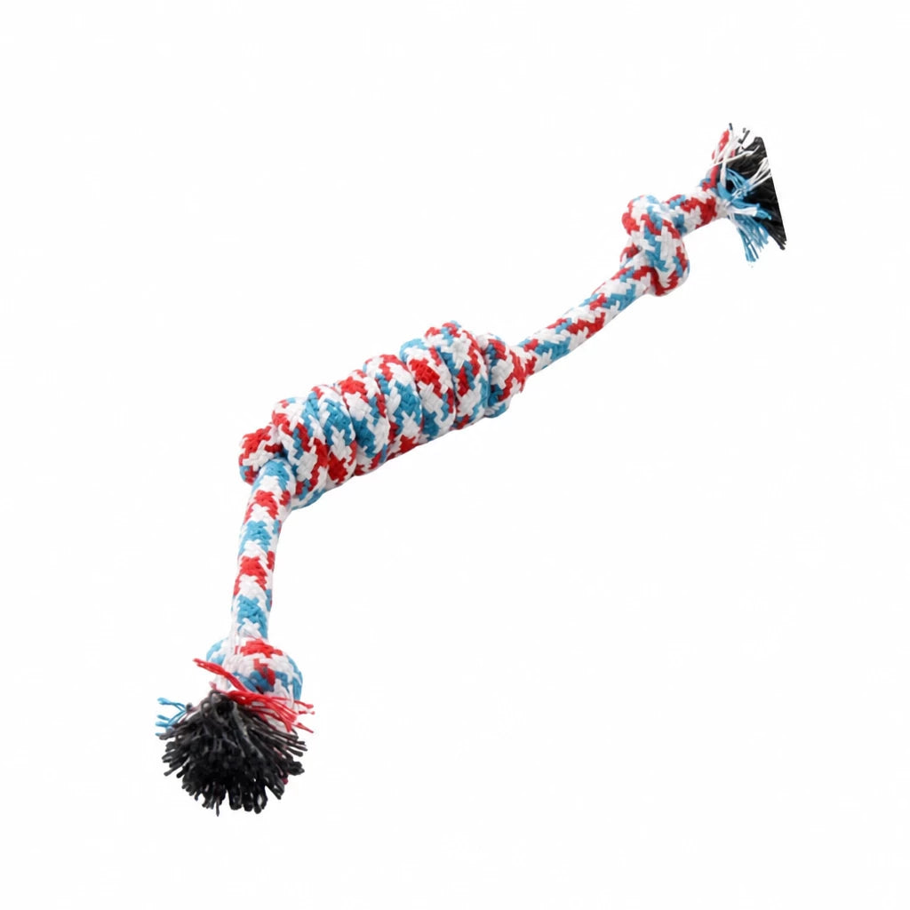 Rope Dog Tug Toy with Treat-Dispensing Ball for Medium and Large Dogs