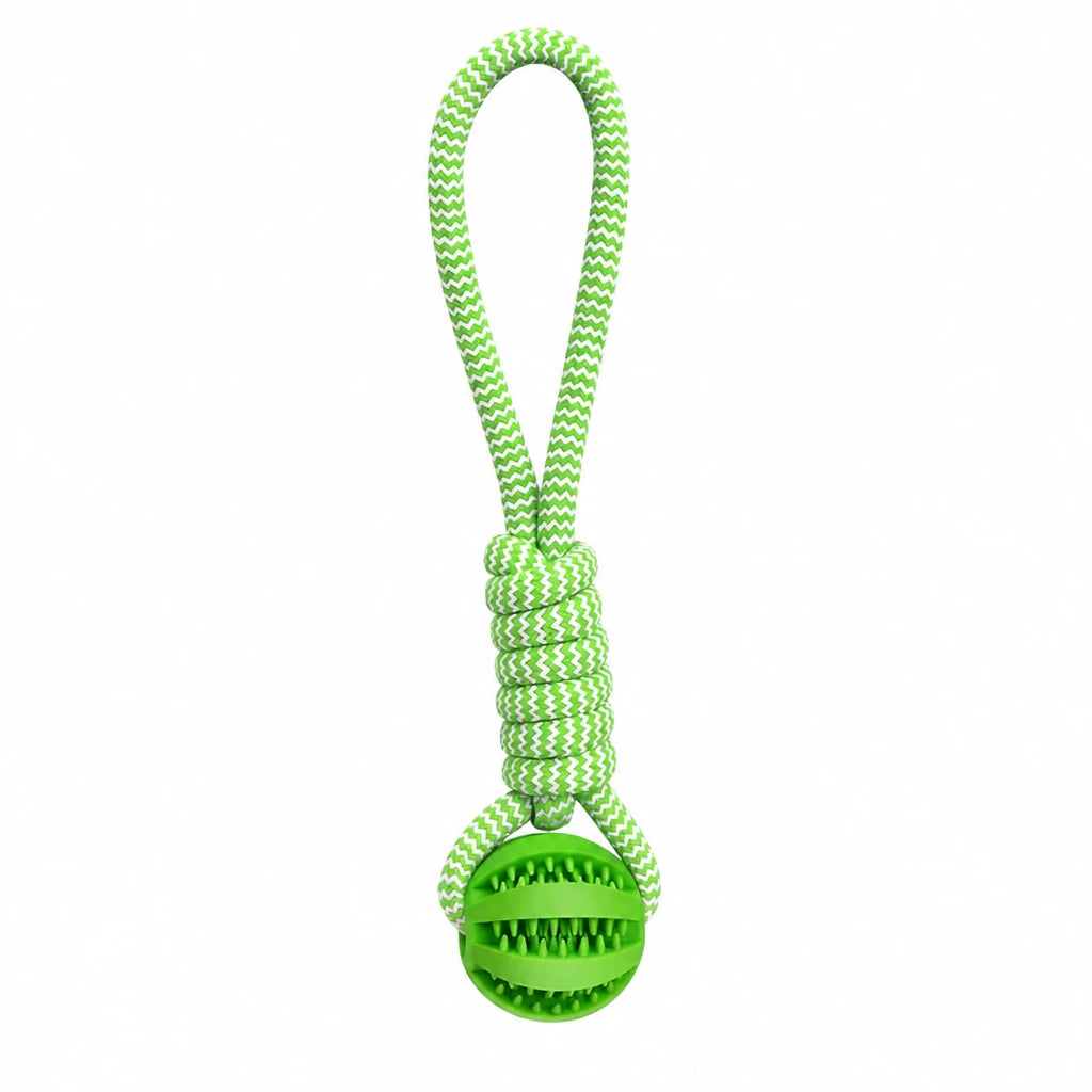 Rope Dog Tug Toy with Treat-Dispensing Ball for Medium and Large Dogs