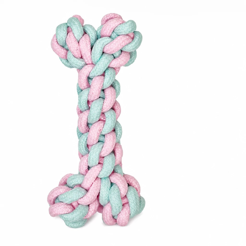 Cotton-Linen Knotted Rope Dog Toy for Small Dogs