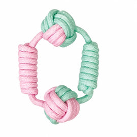 Cotton-Linen Knotted Rope Dog Toy for Small Dogs