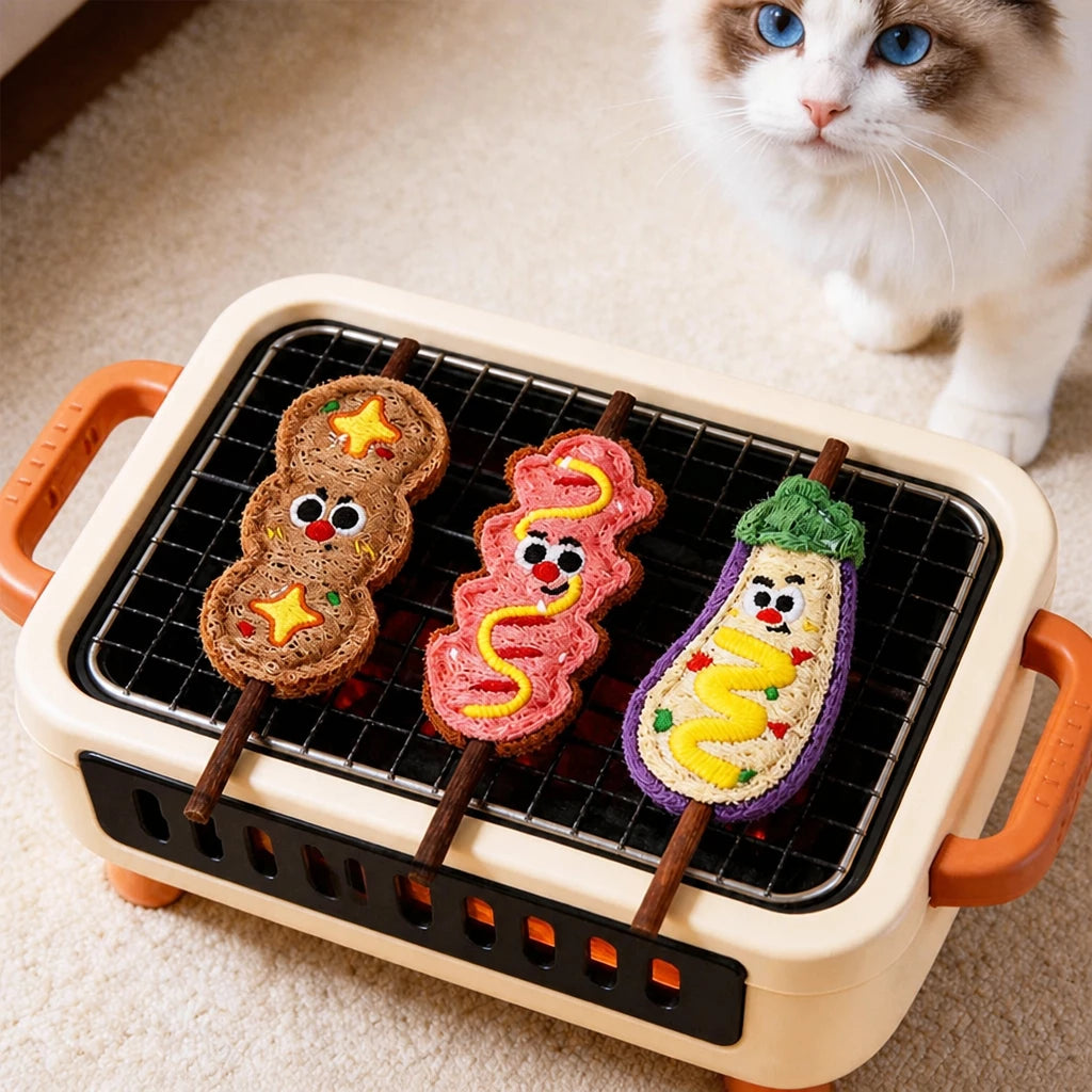 Loofah Cat Toy with Catnip
