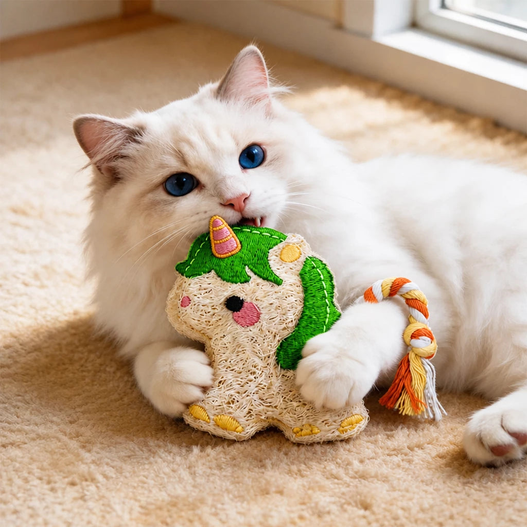 Loofah Cat Toy with Catnip