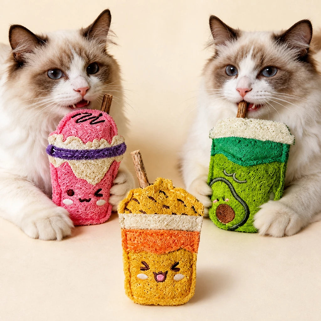 Loofah Cat Toy with Catnip