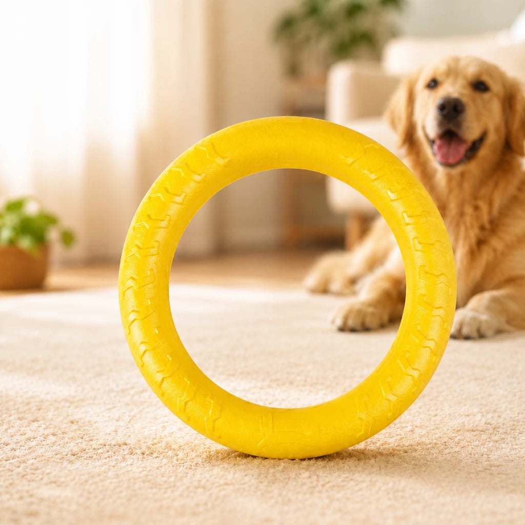 Silicone Ring Fetch and Tug Toy for Dogs