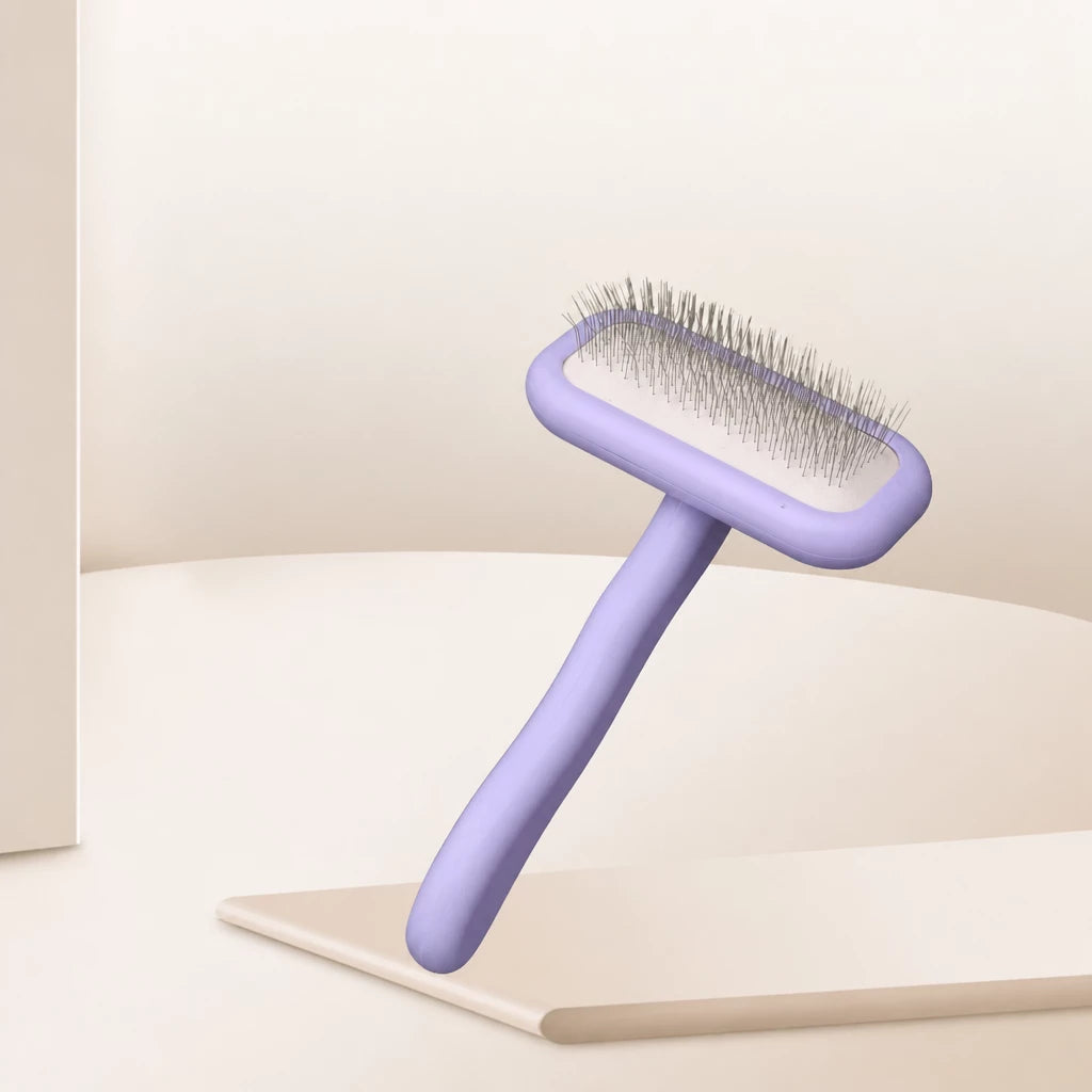 Stainless Steel Deshedding Pin Brush for Dogs and Cats