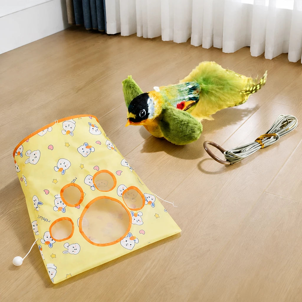 Crinkle Cat Tunnel Toy with Multiple Openings