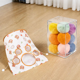 Crinkle Cat Tunnel Toy with Multiple Openings