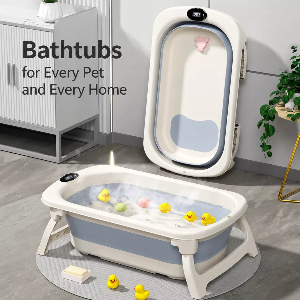 Foldable Pet Bathtub for Dogs and Cats