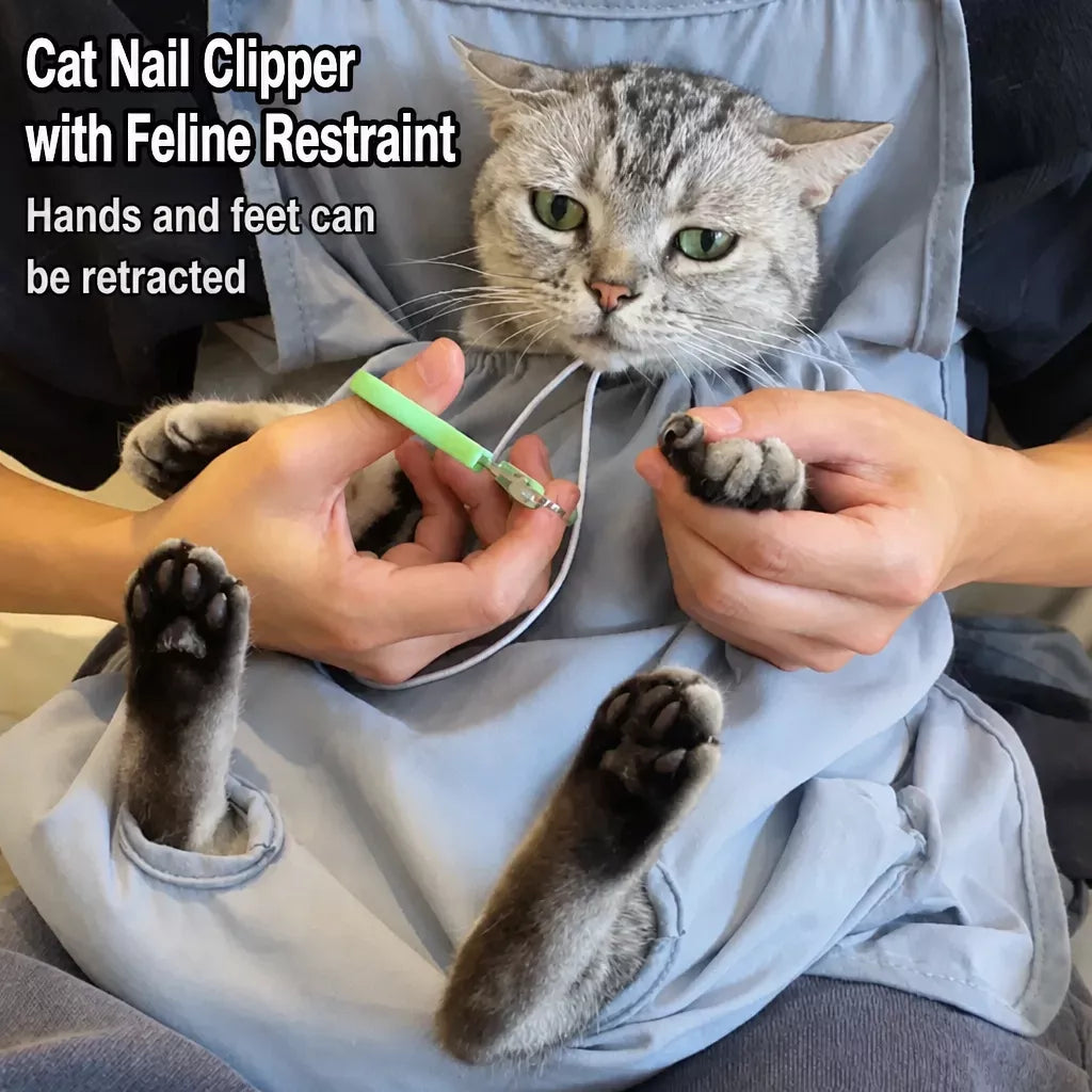 Cat Grooming Restraint Apron for Nail Trimming Main image