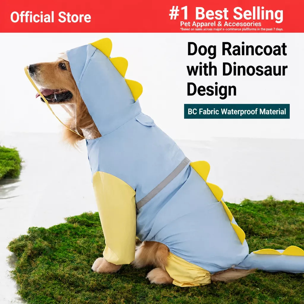 Full-Coverage Waterproof Raincoat for Medium to Large Dogs