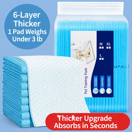 Thick Absorbent Pet Potty Training Pads for Dogs, Cats & Rabbits