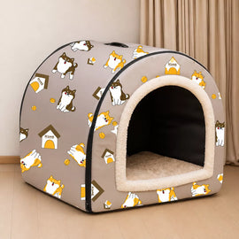 Waterproof Enclosed Dog & Cat Bed with Removable Cover