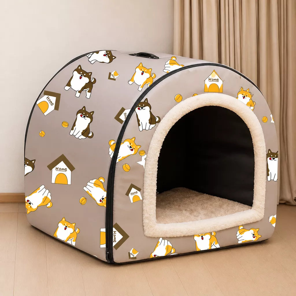 Waterproof Enclosed Dog & Cat Bed with Removable Cover