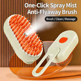 Rechargeable Spray Grooming Brush for Cats and Dogs