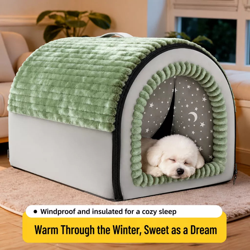 Enclosed Pet Bed for Dogs and Cats