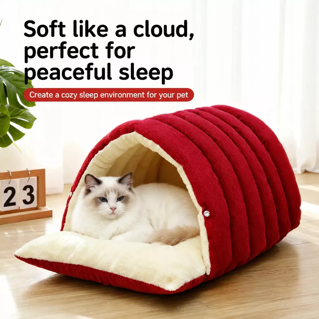 Semi-Enclosed Cat & Dog Bed with EPE Foam Main image