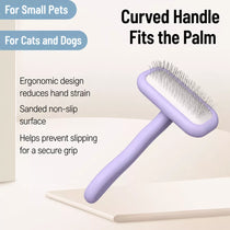 Stainless Steel Deshedding Pin Brush for Dogs and Cats