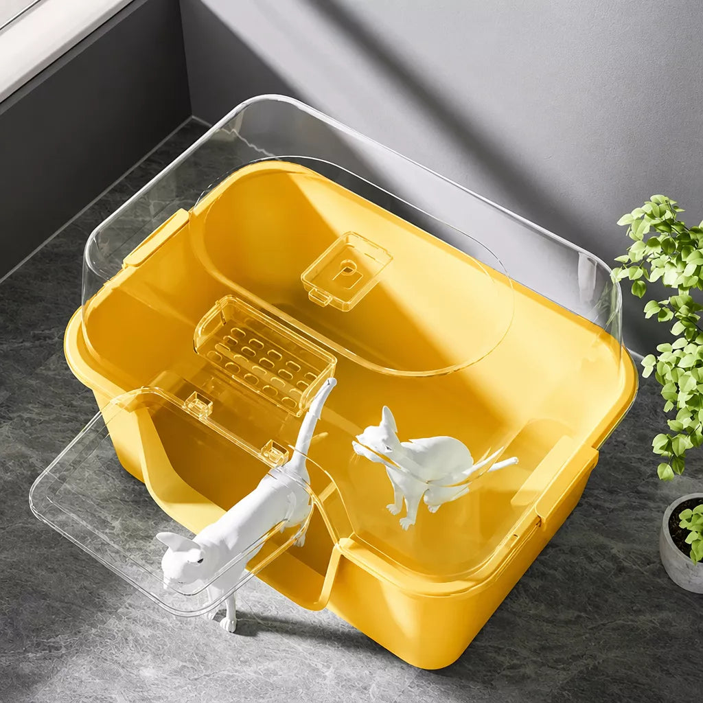 Large Enclosed Cat Litter Box for Cats Up to 22 lb