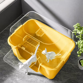 Large Enclosed Cat Litter Box for Cats Up to 22 lb