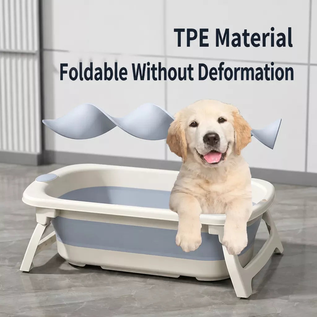 Foldable Pet Bathtub for Dogs and Cats