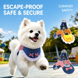 Small and Medium Dog Harness with 4.9 ft Leash