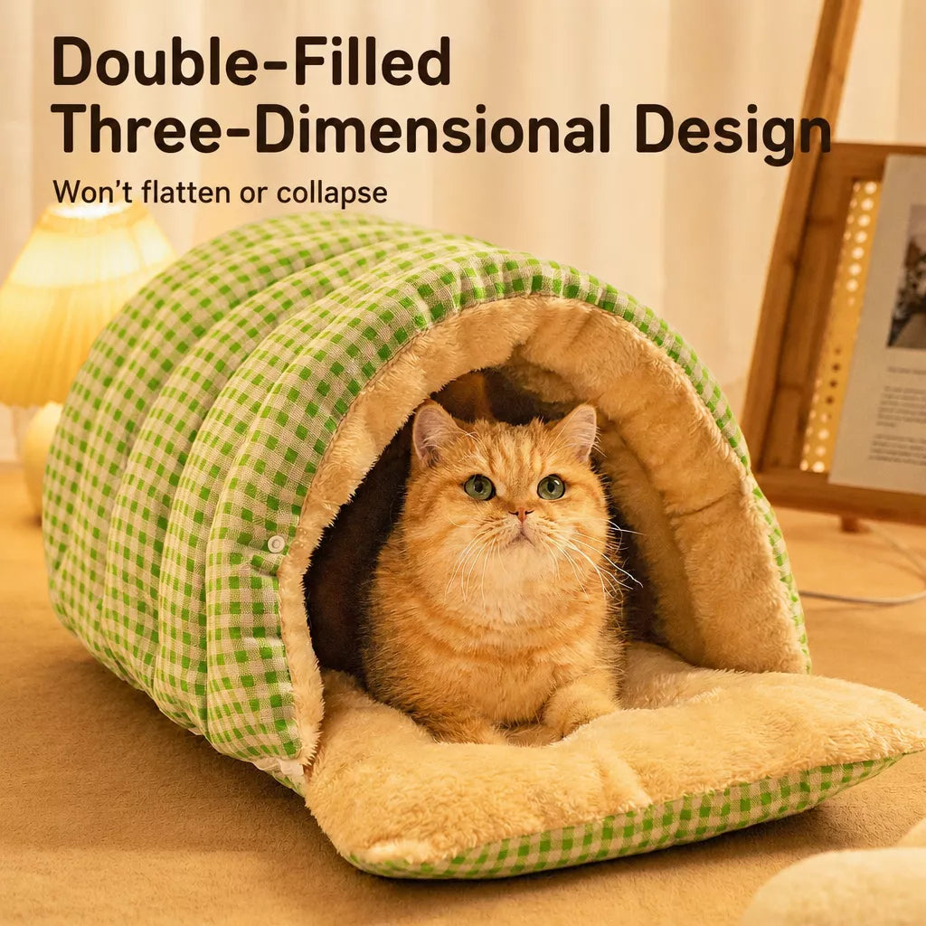 Semi-Enclosed Cat & Small Dog Bed with Removable Cover Secondary image