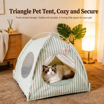 Indoor Cat & Dog Tent Bed with Removable Washable Cushion
