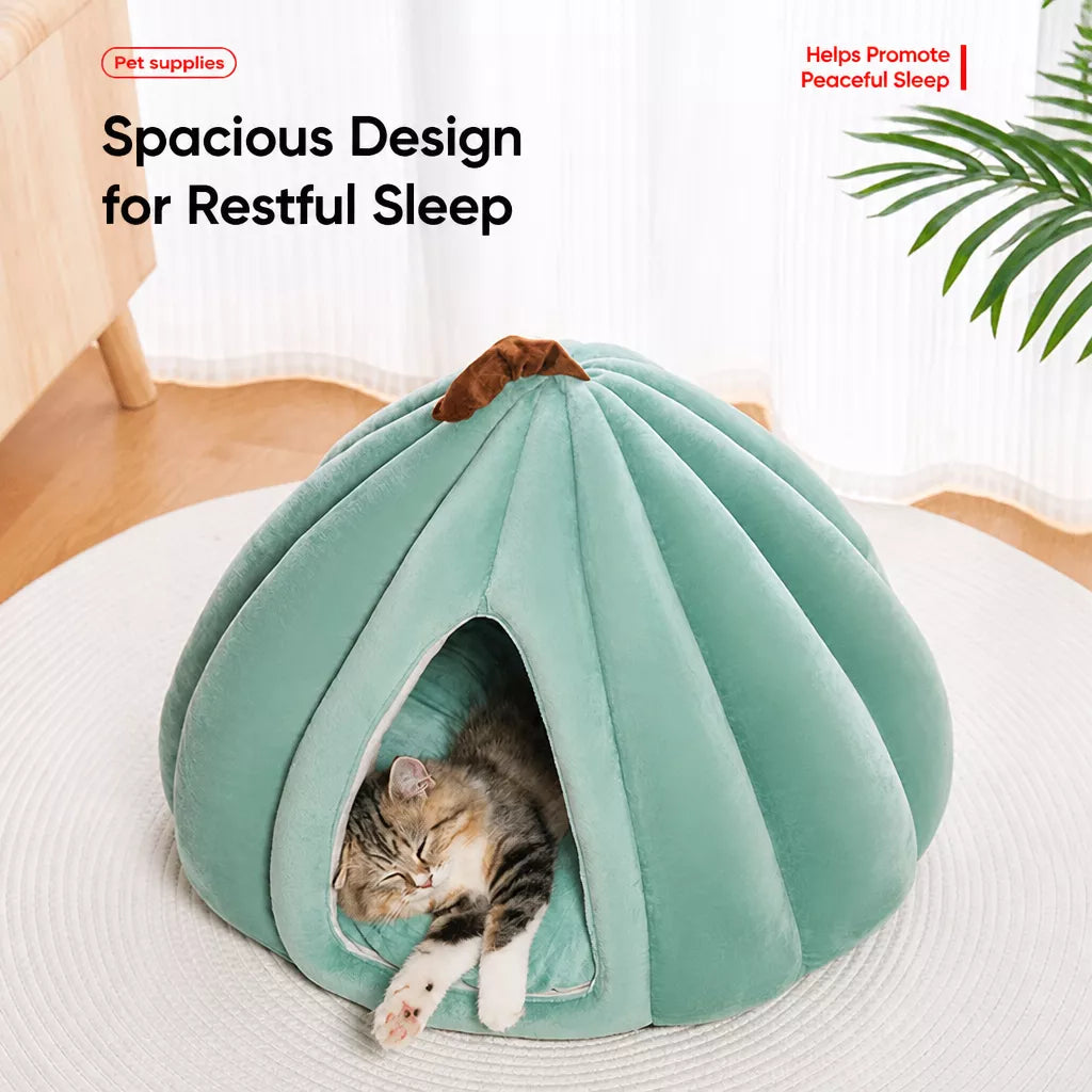 Enclosed Pet Bed for Cats and Small Dogs