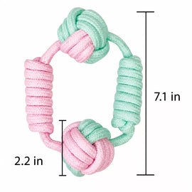 Cotton-Linen Knotted Rope Dog Toy for Small Dogs