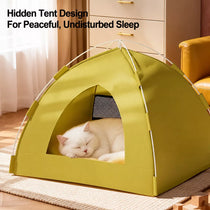 Washable Tent-Style Pet Bed for Cats and Small Dogs