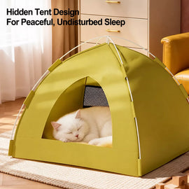 Washable Tent-Style Pet Bed for Cats and Small Dogs