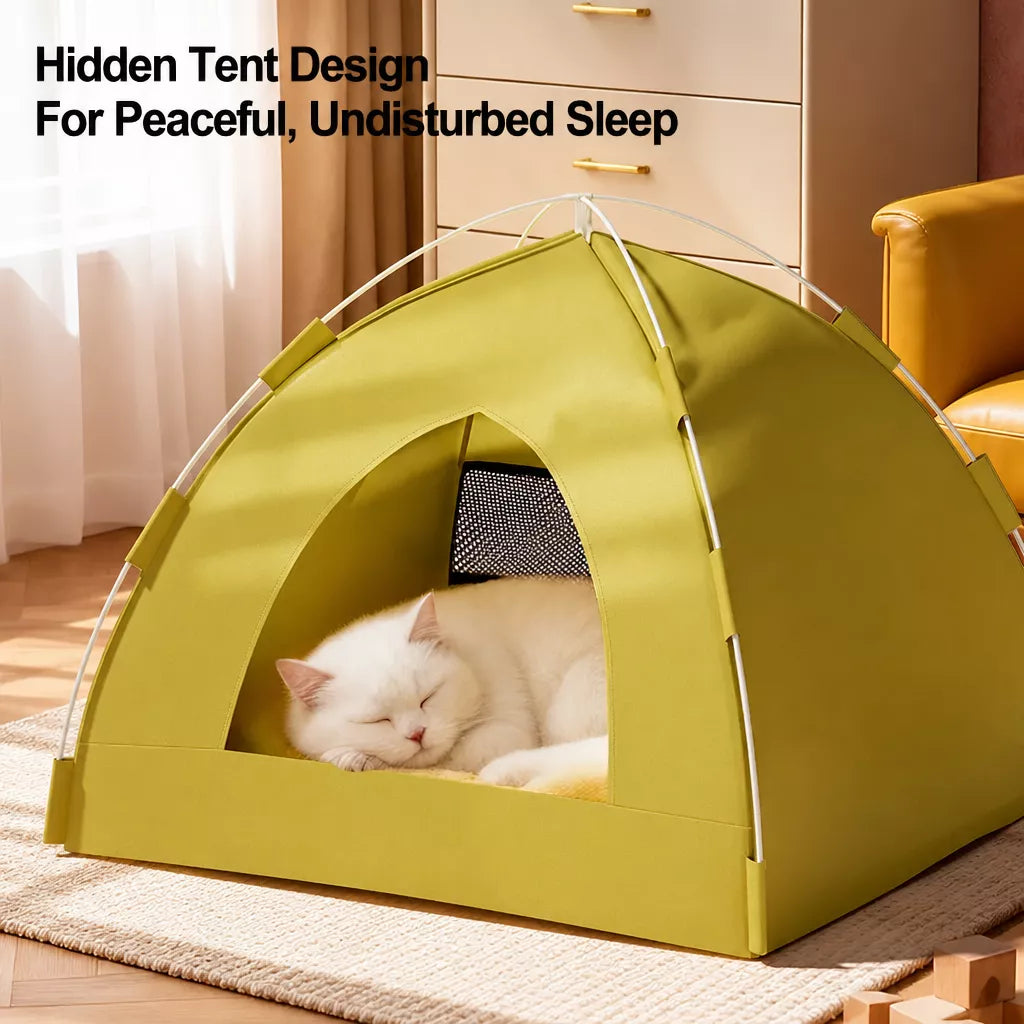 Washable Tent-Style Pet Bed for Cats and Small Dogs