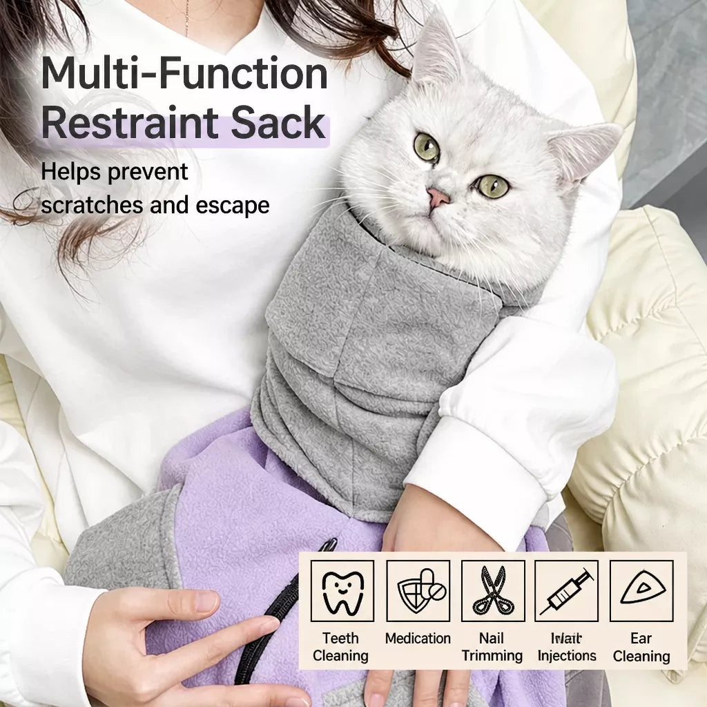 Cat Grooming Restraint Bag for Nail Trimming