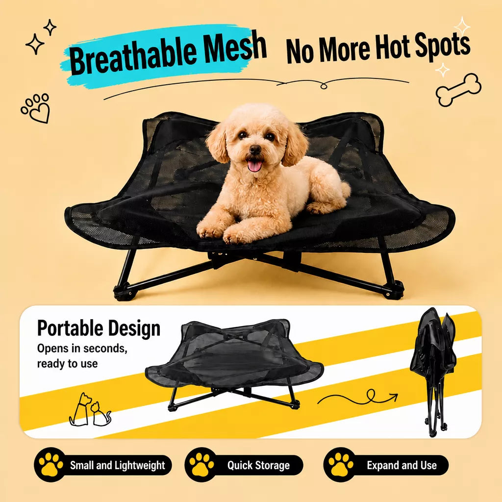 Foldable Outdoor Pet Camping Bed