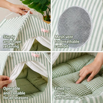 Indoor Cat & Dog Tent Bed with Removable Washable Cushion