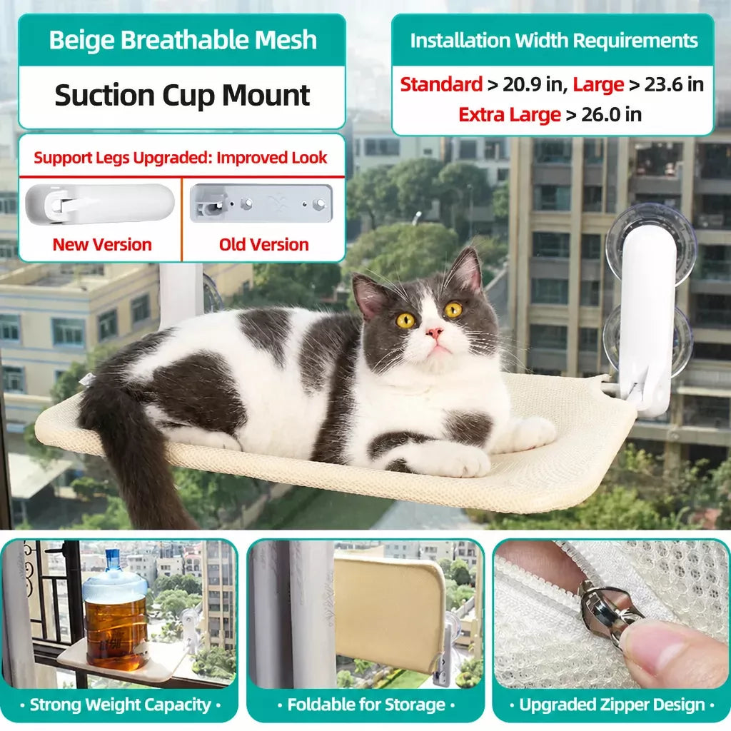 Cat Window Hammock with Suction Cups