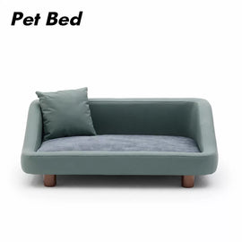 Pet Sofa Bed with Headrest and Removable Cover