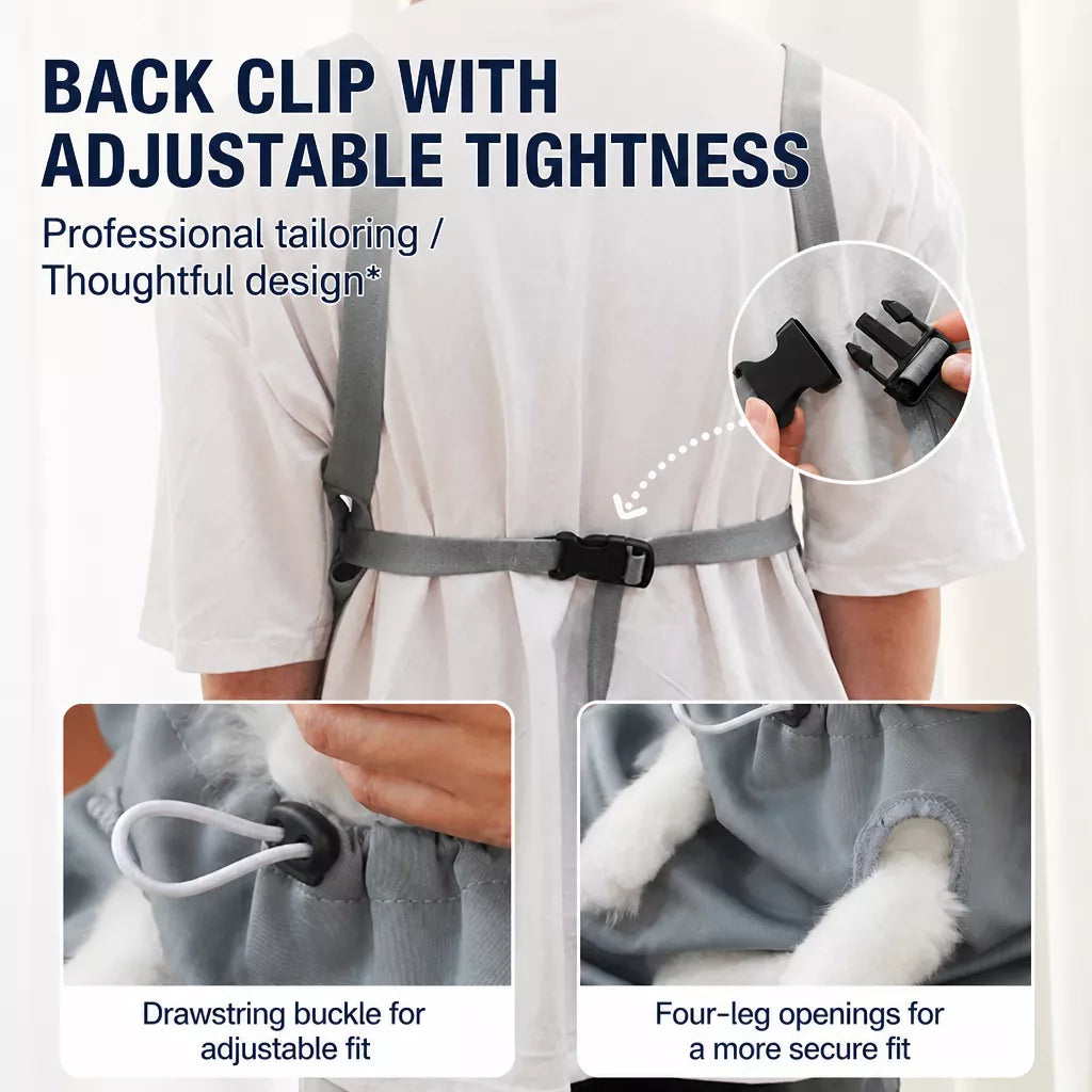 Cat Grooming Restraint Apron for Nail Trimming