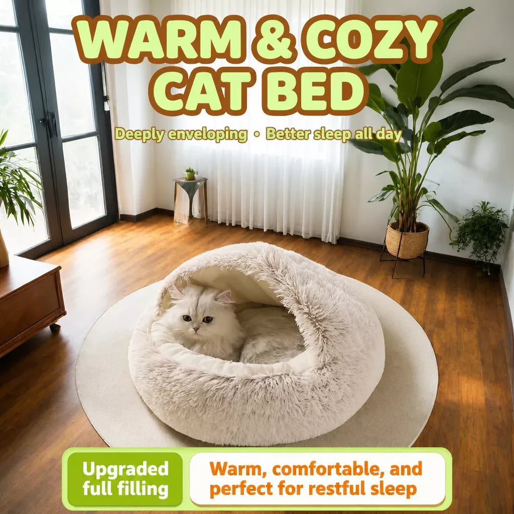 Plush Cat & Dog Bed